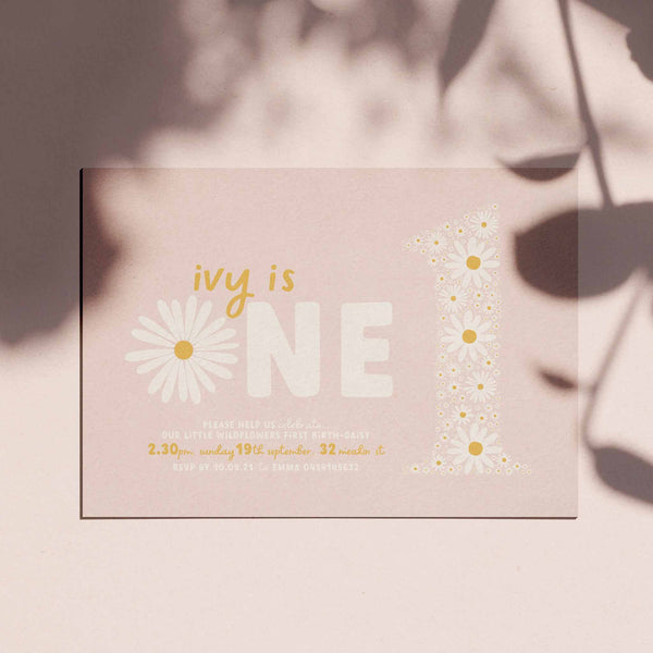 Daisy Birthday Invites